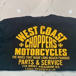 West Coast Choppers Black Tee with Yellow Graphics
